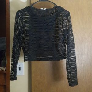 FINAL PRICE Long sleeve mesh crop top